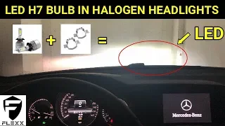 MERCEDES HOW TO: PART 1: INSTALL H7 LED BULB & RETAINER BRACKET IN HALOGEN HEADLIGHTS