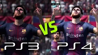 FIFA 18 | PS3 vs PS4 Faces ,New Features, Gameplay & Graphics Comparison ft Messi , Ronaldo , Pogba