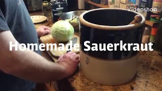 Homemade Crock Sauerkraut.