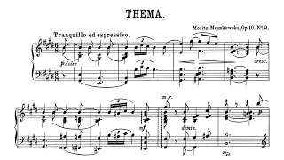 Moritz Moszkowski:  Thema Op. 10 No. 2 (from "Skizzen") - Hans Kann, 1968 - MHS 1862