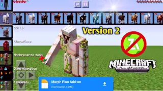 Morph mod for Minecraft pocket edition Without Zarchiever |Morph mod for mcpe like java edition v2|