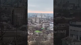 Ракетный удар по порту в Бердянске. Украина. Missile attack on the port in Berdyansk. Ukraine.