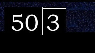 Dividir 3 entre 50 division inexacta con resultado decimal de 2 numeros con procedimiento