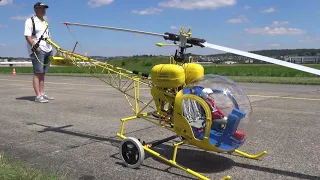 OSCAR BELL 47G-2A GIANT RC ELECTRIC MODEL HELICOPTER 2x6S LIPO 5800mah SWISS RC HELI CHALLENGE