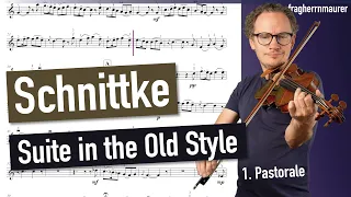 Schnittke Suite in the Old Style 1. Pastorale | Violin Sheet Music | Piano Accompaniment