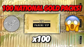 *THESE PACKS ARE INSANE (SICK 1/1)! 😱🔥* Opening 100 PANINI NATIONAL VIP GOLD PACKS!