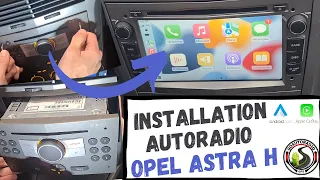 Installation Autoradio Android OPEL ASTRA H avec Carplay/Android Auto intégrés.