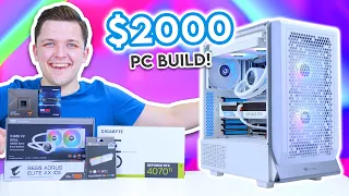 Best $2000 Gaming PC Build 2023! 😄 [All-White PC Build Guide w/ 1440p Benchmarks!]