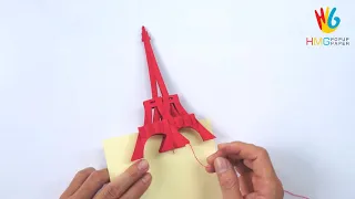 Make 3D Card mMdel Eiffel Tower