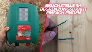 Bruchstelle im Mähroboter Begrenzungsdraht ganz einfach finden!