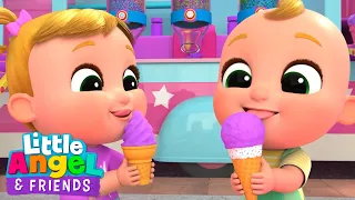 [ 15 MIN LOOP ] Ice Cream Truck Song | Little Angel And Friends Kid Songs