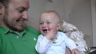 Baby Micah Laughing Hysterically at Daddy's Burp Noises