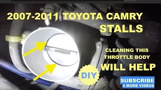 2011 Totota Camry Stalls How to clean throttle body