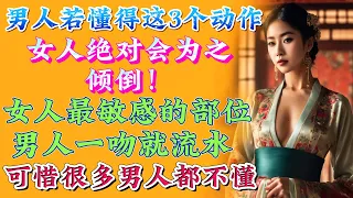 男人若懂得这3个动作，女人绝对会为之倾倒！女人最敏感的部位，男人一吻就流水，可惜很多男人都不懂 #男人必知 #女人共处 #动作宠爱 #女人敏感部位 #一吻流水 #男人不懂 #情感共鸣 #情感体验