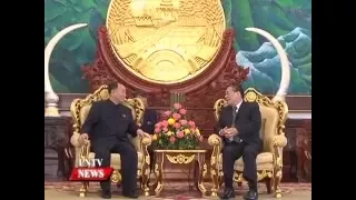 Lao NEWS on LNTV: Leaders from Laos and DPRK enhance bilateral ties.15/2/2016