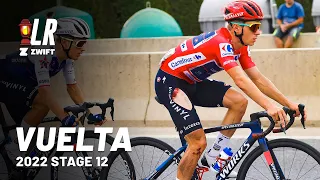 Evenepoel Crashes But Fights Back | Vuelta a España Stage 12 2022 | Lanterne Rouge x Zwift