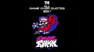 (HD) WEEK 7 - ALL Tankman DEATH/GAME OVER Audio Friday Night Funkin #fnf​​#fridaynightfunkin​​#week7