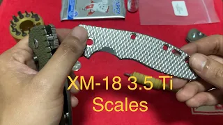 Easiest Knife To Swap! Hinderer XM-18 3.5” Textured Titanium Scales!