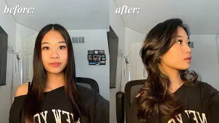 blowout hair tutorial using a straightener (beginner friendly)