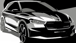 NEW Skoda FABIA 2022 - FIRST sketches, LED lights & RELEASE DATE
