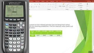 Calculating the Expected Value and Standard Deviation of a Random Variable with a TI-84