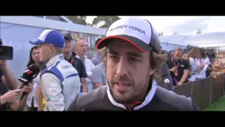 F1 2016 Australia GP. Fernando Alonso huge crash and interview