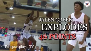 15 Y/O Jalen Green: TAKING OVER Basketball w/ Jedi Quickness!!! 46 POINTS