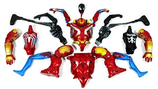 Merakit Mainan Miles Morales vs Venom vs Siren Head vs Hulk Buster Avengers Superhero Toys