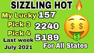 My LUCKY Pick 3 & Pick 4 numbers for the 4th week of July 2021