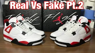 Air Jordan 4 Red Cement Real Vs Fake Pt.2