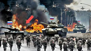 TODAY, May 19, Ukrainian Leopard Tank Ambushed and Destroyed Russian T-90sm Tank! on the way