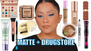 ALL MATTE DRUGSTORE MAKEUP LOOK WITH A POP OF COLOR | MagdalineJanet