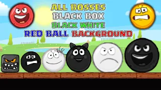 Red Ball 4 - Black White Red Ball to Background - All Bosses Gameplay Volume 1,2,3,4,5