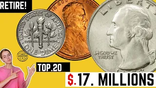 Top 20 Ultra Dime Rare Quarter's, Nickels & Pennies Coin's worth A lot of money -Coins worth money!