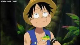 One Piece - Luffy eating mushrooms