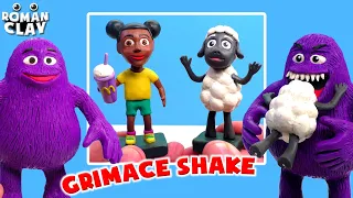 Making Amanda the Adventurer vs Grimace Shake | Roman Clay