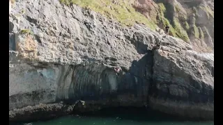 3rd ascent attempt of The Heel Hook Look 8a | Deep Water Solo Climbing in North Wales