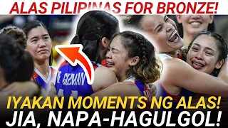 IYAKAN moments ng ALAS PILIPINAS after WINNING against AUSTRALIA! JIA DE GUZMAN, NAPA-HAGULGOL!