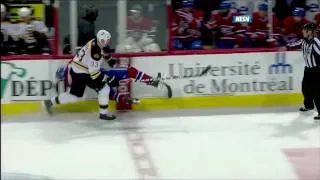 Zdeno Chara Hits Max Pacioretty taken out on Stretcher(March 8 2011)  Bruins Feed 3000kbps