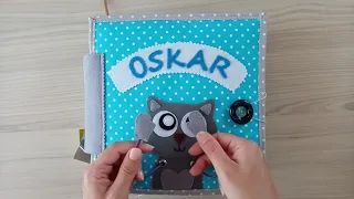 Quiet book, książeczka sensoryczna, Oskar # 36