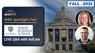 Simon Rochester Adcom Q&A | Simon MBA Admissions | #MBA Spotlight #BSchool Fair Nov 2021