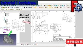 IIT Delhi MCP 100 techdraw tutorial_1 for 3d model #cad #3d #iitdelhi #techdraw #freecad