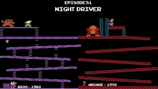 Arcade Games Vs Atari 2600 - Night Driver