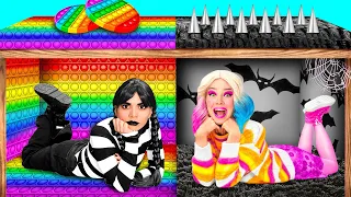 Secret Rooms Under The Bed with Wednesday Addams | Funny Challenges by TeenTeam Challenge