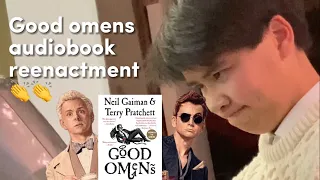 I re-enacted a scene in the good omens audiobook.. for school