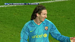 Lionel Messi vs Manchester United (Away) 07/08 (English Commentary)