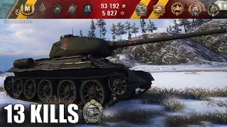 Т-34-85М три отметки 13 фрагов. медаль Оськина 🌟🌟🌟 World of Tanks лучший бой wot