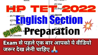 HP TET ENGLISH SECTION PREPARATION II HP TET ENGLISH SECTION