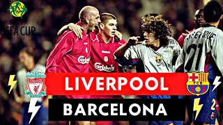 Liverpool vs Barcelona 1-0 All Goals & Highlights ( 2001 UEFA Cup )