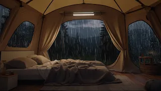 Gentle Night Rain Sounds For Sleeping - Thunderstorm Sounds, Relax, ASMR, Study, Meditation